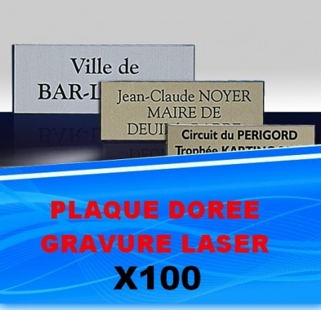 100 Plaque gravure laser  avec votre texte