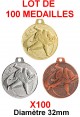 Lot de 100 Médailles  Judo  32mm  Q-090