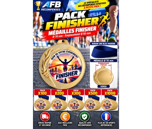 Packs Médailles Finisher Personnalisées Pas Chères | AFB